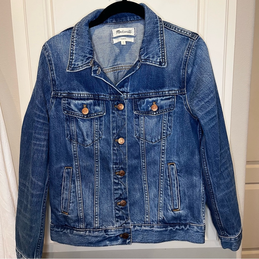 Madewell Classic Women's Medium Denim Jean Jacket Blue EUC
